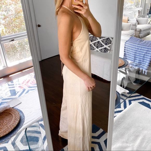 🐚 ZARA TAN BACK TIE JUMPSUIT! - Picture 3 of 16